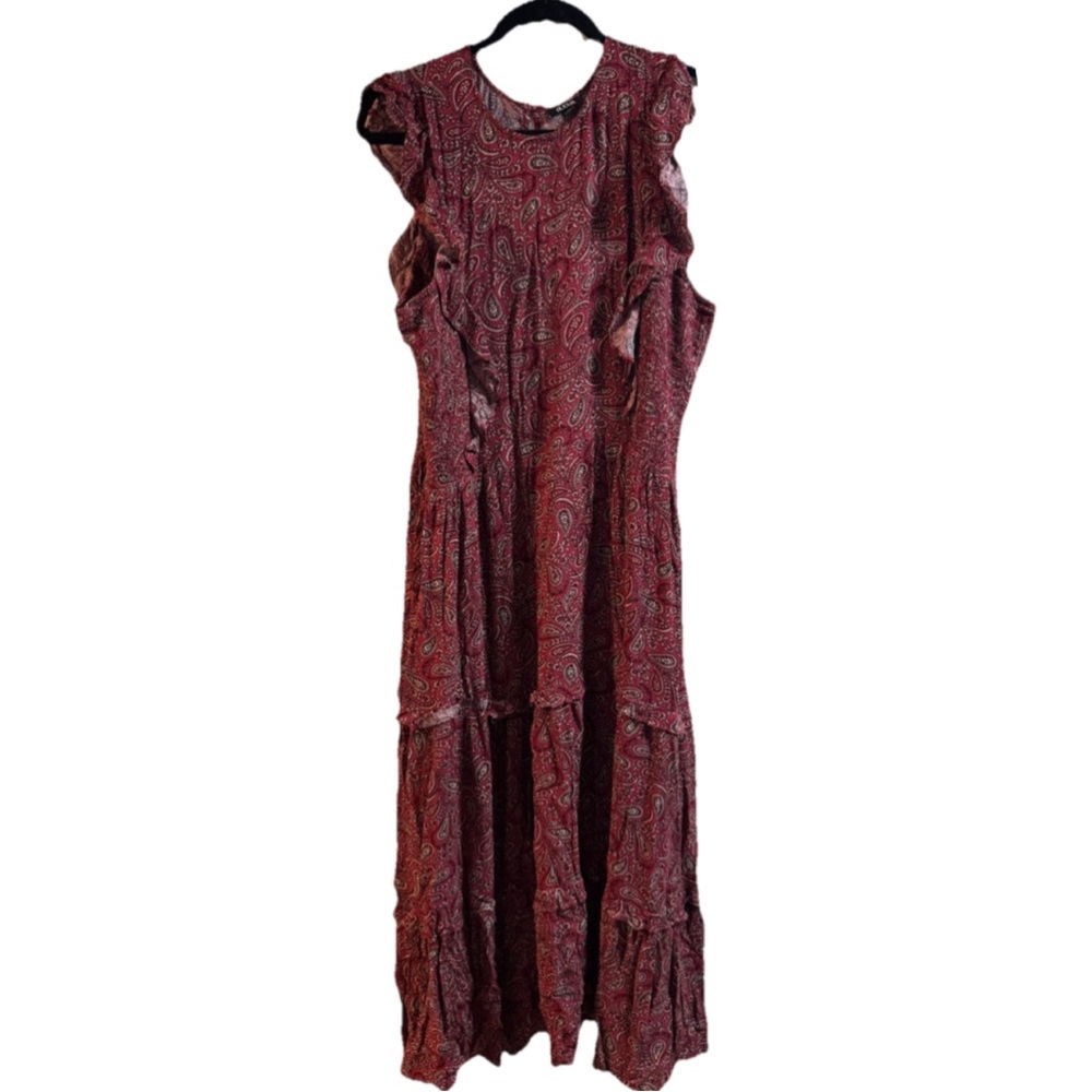 a.n.a Paisley Maxi Dress in Rich Red